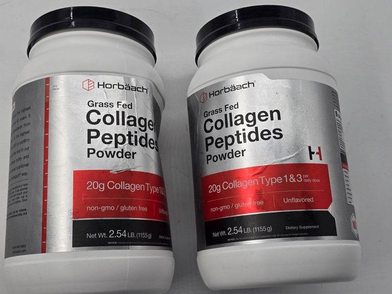 2 Horbaach Grass Fed Collagen Peptides Powder 2 x ( 172 Servings x  2.54 lb )