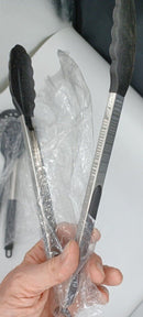 3 Piece Stainless Steel / Rubber Kitchen Utensils (New In Plastic) longest 12.5"