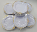 359pcs Nervure 260PCS White & Gold Plastic 8" Plates & 99PCS of Gold Plast/Ware