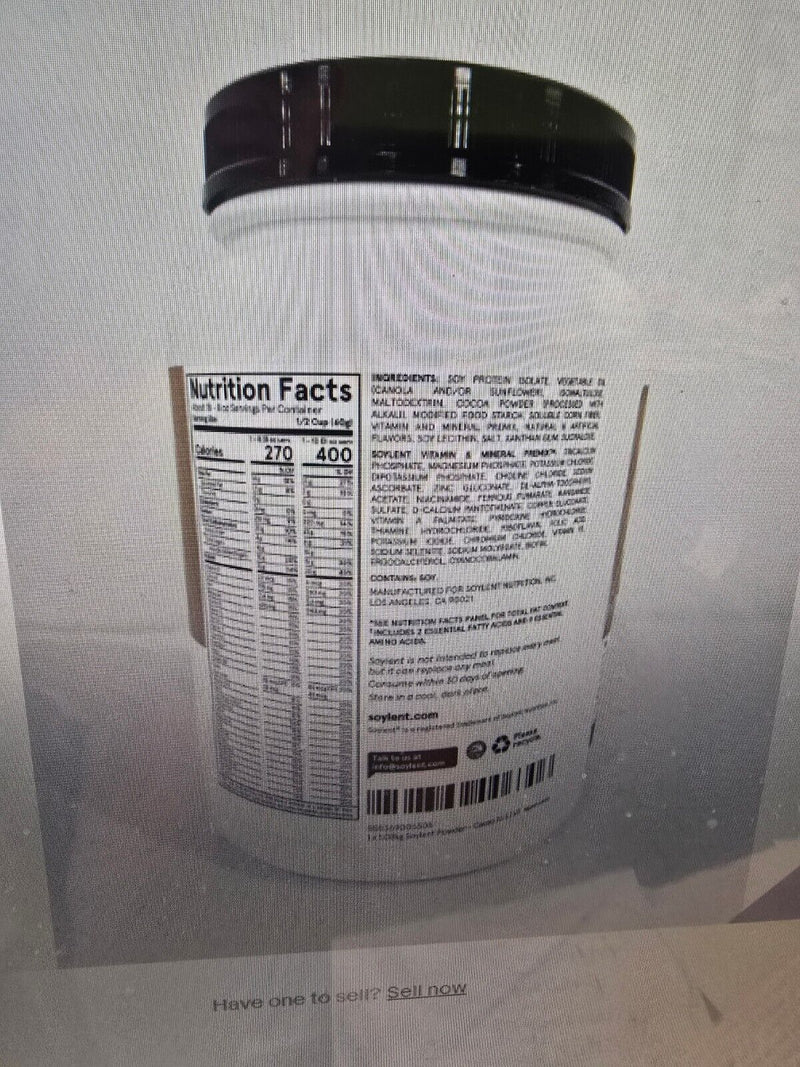 Soylent Meal Replacement Powder - 2.3 lbs  Cacao FREE SHIPPING