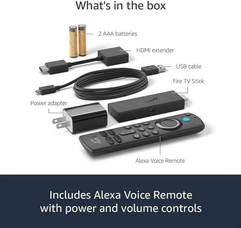 Three Amazon Fire TV Stick 4K Media Streamer w 2nd Gen Alexa Voice Remote -Black