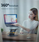 Nulaxy Telescopic 360 Rotating Laptop Stand for Desk Adjustable Height A-Gray