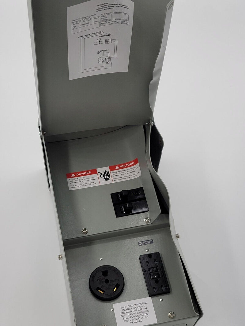 125 Amp 120/240 Volt Heavy Breaker Control Panel New but outside Metal Damaged