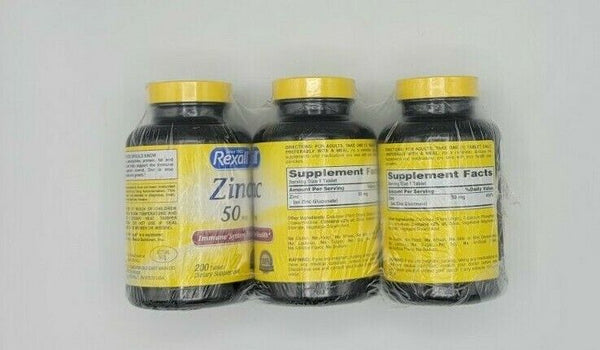 Rexall Zinc 50mg 600 Caplets each Immune System Support Exp 10/2025