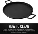 Cast Iron Handled Round Cast Iron Griddle 14"