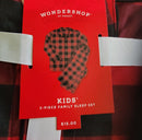 12 Sets Kids Pajamas Red & Black Buffalo Check Flannel Pajamas Set Size 5 Kids