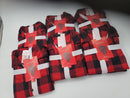 6 Sets Kids Pajamas Red & Black Buffalo Check Flannel Pajamas Set Size 5 Kids