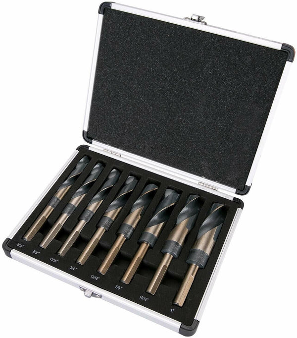 8 pc Jumbo Silver and deming Industrial Cobalt drill bit set