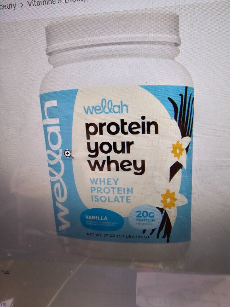 2 (TWO) Wellah Your Whey (30 Servings, Vanilla) - Whey Protein Isolate Protein