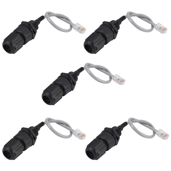 Anmbest 5PCS Panel Mounting RJ45 Waterproof Cat5 Connector Ethernet