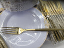 359pcs Nervure 260PCS White & Gold Plastic 8" Plates & 99PCS of Gold Plast/Ware