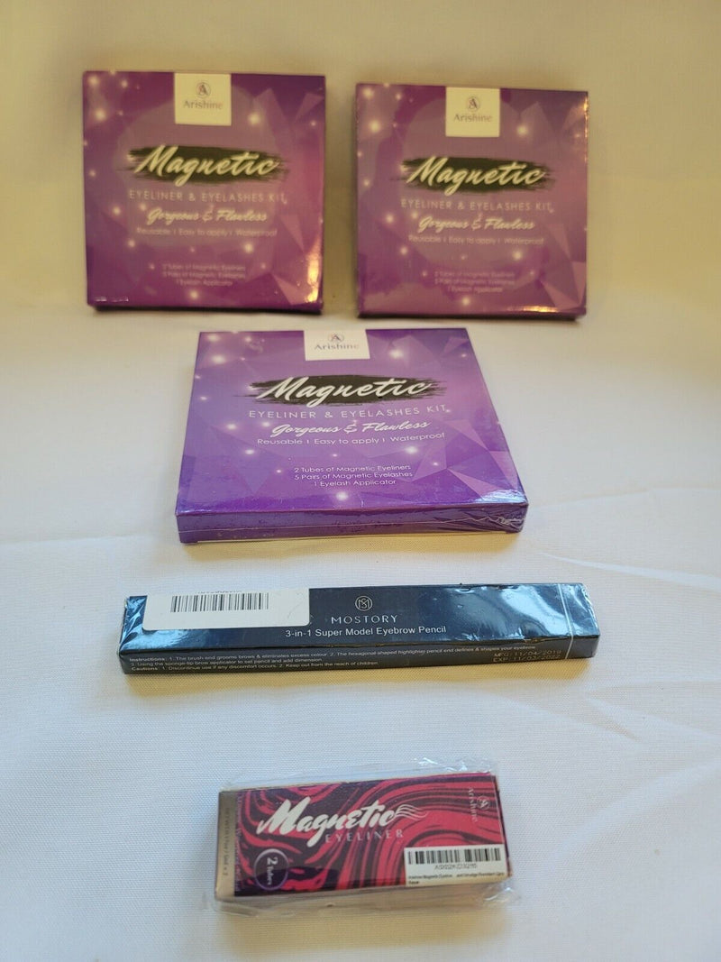 Sealed Arishine Magnetic Eyelashes & Eyeliner Kit 15 Pairs + Pencil Reusable