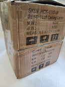 2-Light Black Metal Caged Flush Mount Ceiling Lamp 11 inch Farmhouse