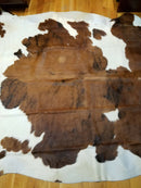 Tricolor Cowhide Rug Authentic Leather Rug with Hair on by Original Cowhide