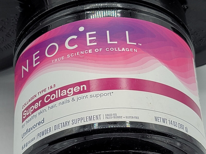 one NeoCell Super Collagen Powder Unflavoured - 14oz 60 Servings, Exp 08/2022