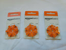 Amazon Basics Size 13 (Orange) 1.45 Volt Hearing Aid Batteries Quantity 3