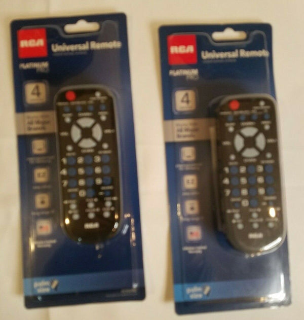 Two Rca Universal Remote Control For Tv, Vcr, Dvd & Cable In Black