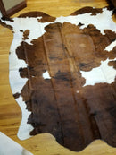 Tricolor Cowhide Rug Authentic Leather Rug with Hair on by Original Cowhide