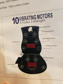 Relief Expert Back Car Seat Massager Cushion Chair Pad W/ Heat 10 Vibrating