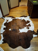 Tricolor Cowhide Rug Authentic Leather Rug with Hair on by Original Cowhide