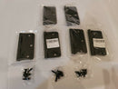 6 Pc Matte Black 3.5" Door Hinges | Square 1/4" Radius Corner | Interior