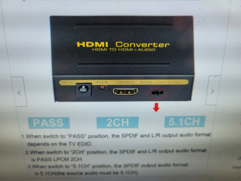 4K Hdmi Audio Extractor Splitter, Avedio Links 1080P Hdmi To Hdmi Audio Converte