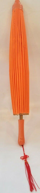 Vintage Oriental Umbrella With Wood Staff - Antique? Very Good Condition. Rare