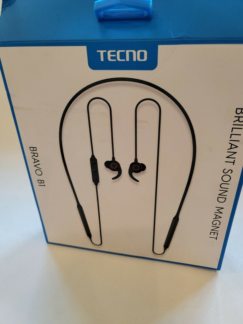 Techno Bravo B1 Headphones - Wireless Bluetooth with Mic (Black ) - NEW!