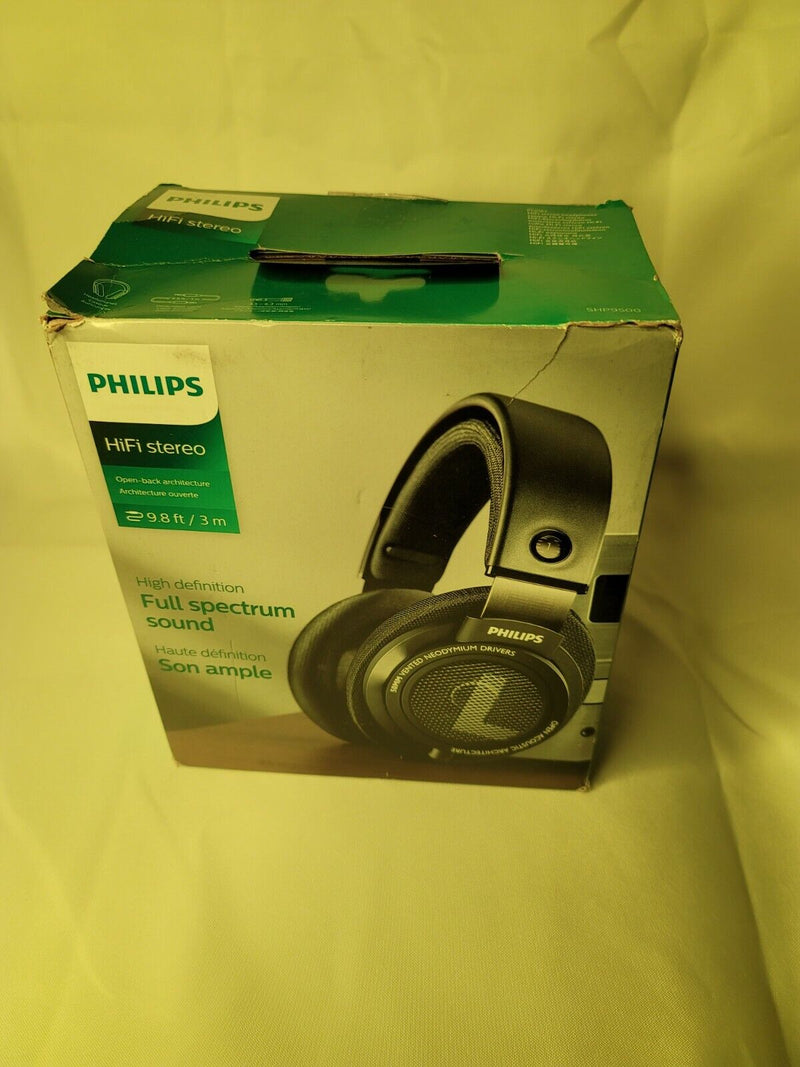 Philips Shp9500 Hifi Precision Stereo Over-Ear Headphones (Black) New In Box