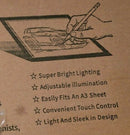 A4 14" Led Artist Stencil Board Tattoo Drawing Tracing Light Pad With Stand Clip