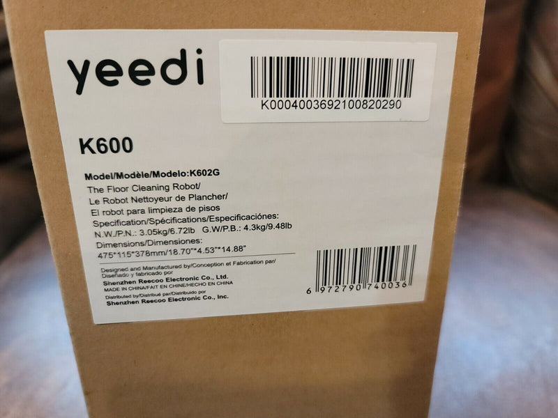 Yeedi Robot K600 Vacuum  Robotic Vacuum Cleaner Powerful
