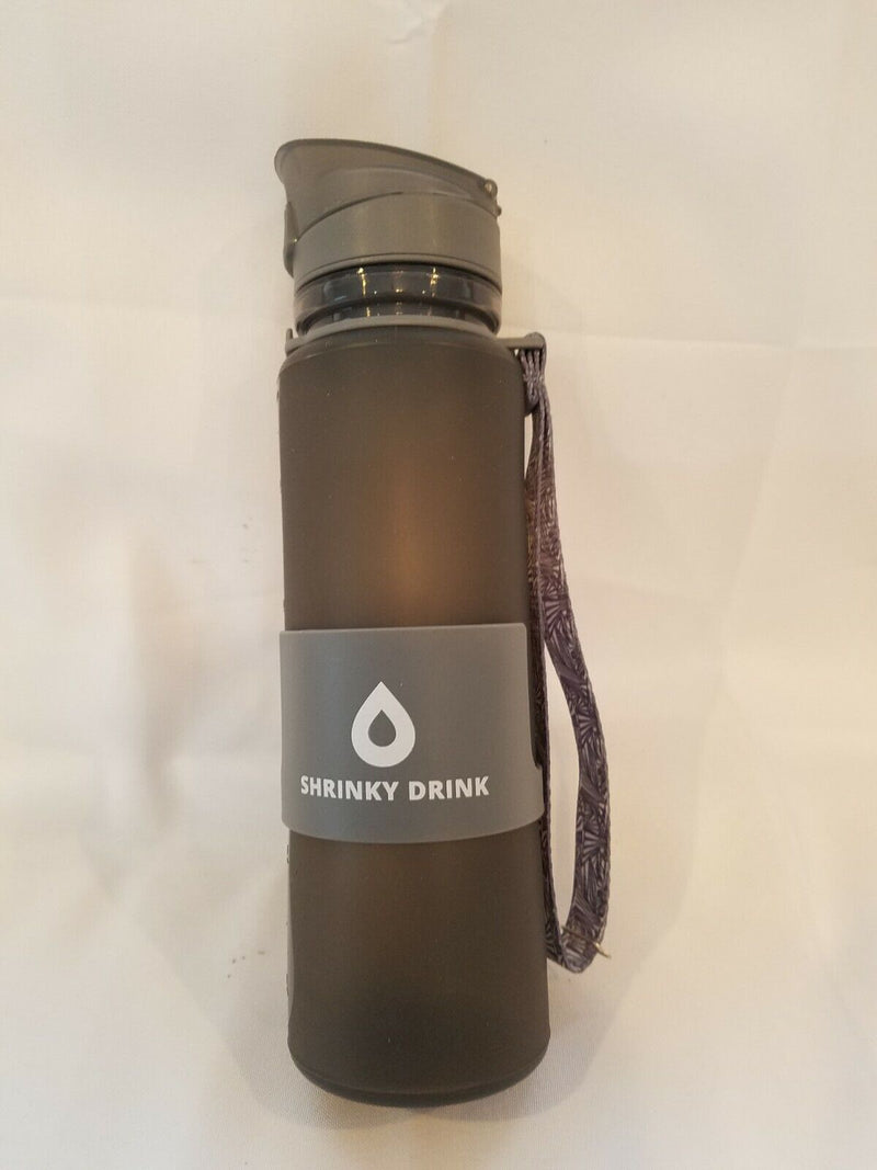 Shrinky Drink Collapsable Water Bottle 10" X 3" Rubber