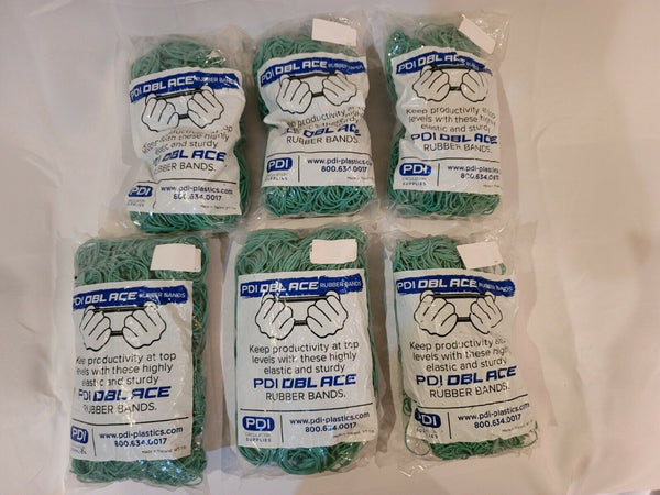 Pdi Dbl Ace Rubber Bands Size #16 Sturdy Bulk Wholesale 6 Packs 6.4 Lbs Total