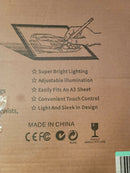 A4 14" Led Artist Stencil Board Tattoo Drawing Tracing Light Pad With Stand Clip