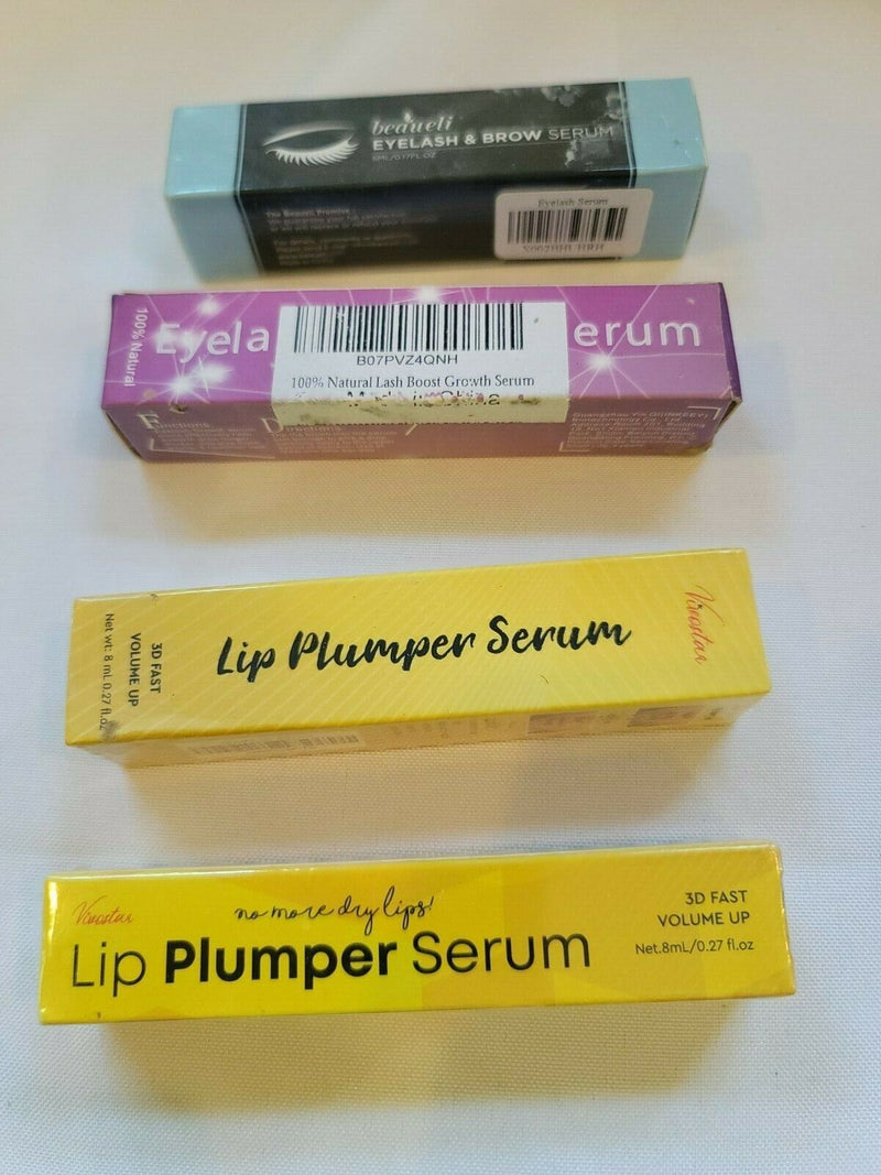 Four Types Lip Plumper & Eyelash Serum Repair Moisturize Lips Treatments