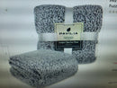 Pavilia Fluffy Sherpa Throw Blanket | Heather Gray | Super Soft Plush Fuzzy