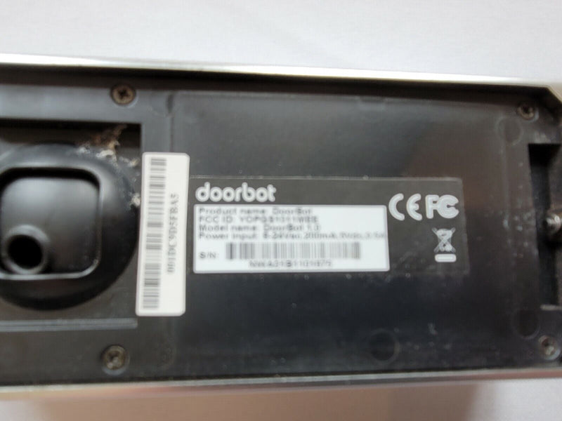 Doorbot Wi-Fi Enabled Smart Doorbell Model Doorbot 1.0 -- Doorbell Only