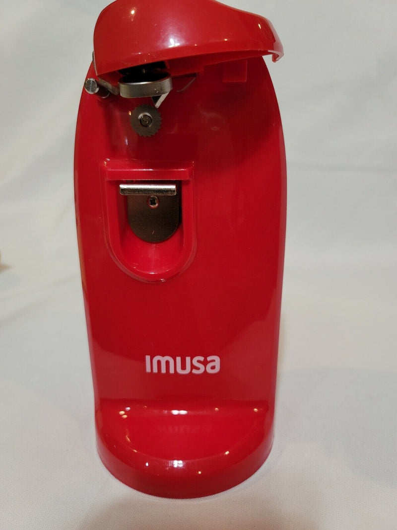 Imusa Usa Electric Can Opener With Bottle Opener And Knife Sharpener Red