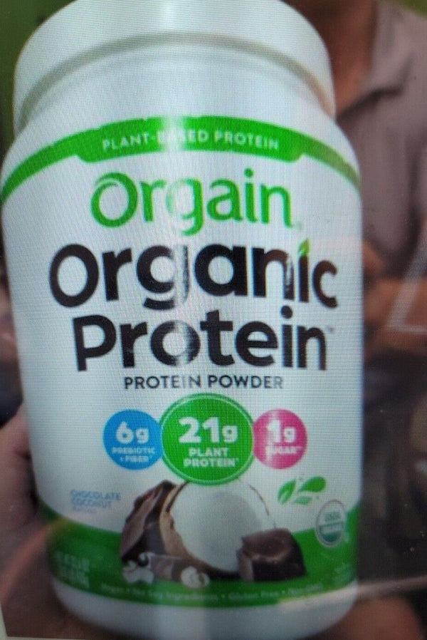 Orgain Organic Plant Based Protein Powder Chocolate Coconut Vegan Low Net Carbs