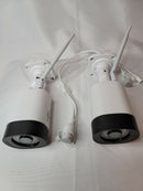 2Pcs Hiseeu 2.0MP 1080P Outdoor WiFi IP Cameras - Secure Surveillance