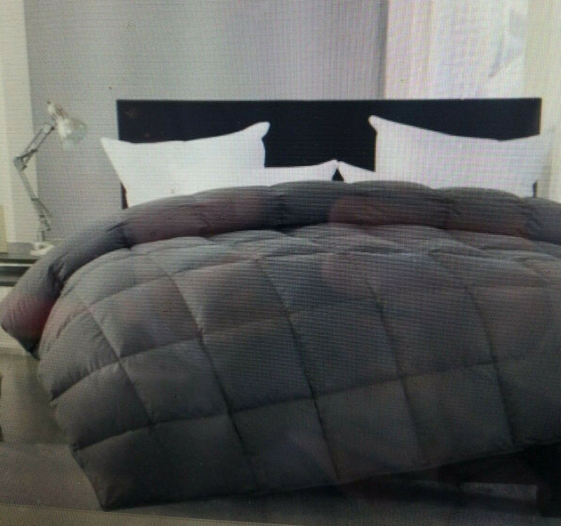 Hombys Queen Down Comforter Duvet Insert | Goose Feather | Grey