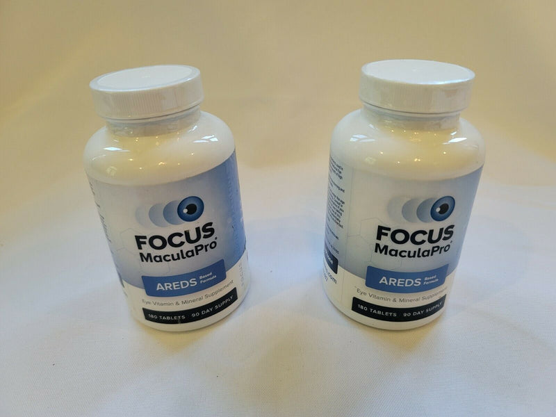 Two Bottles EYE VITAMIN and MINERAL AREDS2 Based Formula 360 Softgels FOCUS