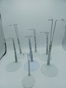 7 doll stands 6EA 12" with 4.5" Platform & 1 each 5" with 3" platform New