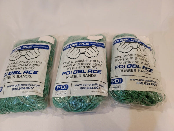 Pdi Dbl Ace Rubber Bands Size #16 Sturdy Bulk Wholesale 3 Packs 3.2 Lbs Total