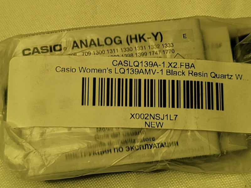Casio Womens Light  Lq139amv Black Resin Quartz