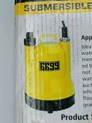 6699 1/6HP Portable Utility Pump Submersible Small Backup Sump Pump to Drain