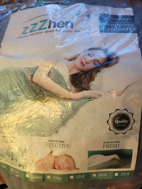 Zzzhen Weighted Blanket | High Breathability | 48''x72'' 15lbs | Premium Heavy