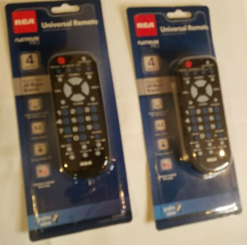 Two Rca Universal Remote Control For Tv, Vcr, Dvd & Cable In Black