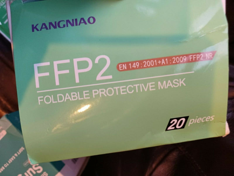 Black FFP2 Medical Masks C.E Approval FFP2 Safety Box 20 Masks plus 50 Surgical