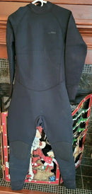 Dark Lightning Womens Black Neoprene Full Body Swimming Diving Wetsuit Size Lt